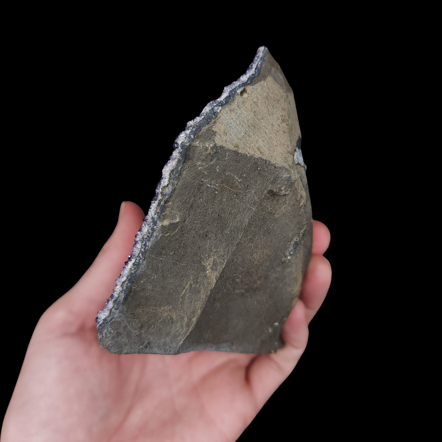 Black Galaxy Amethyst Cutbase 771g