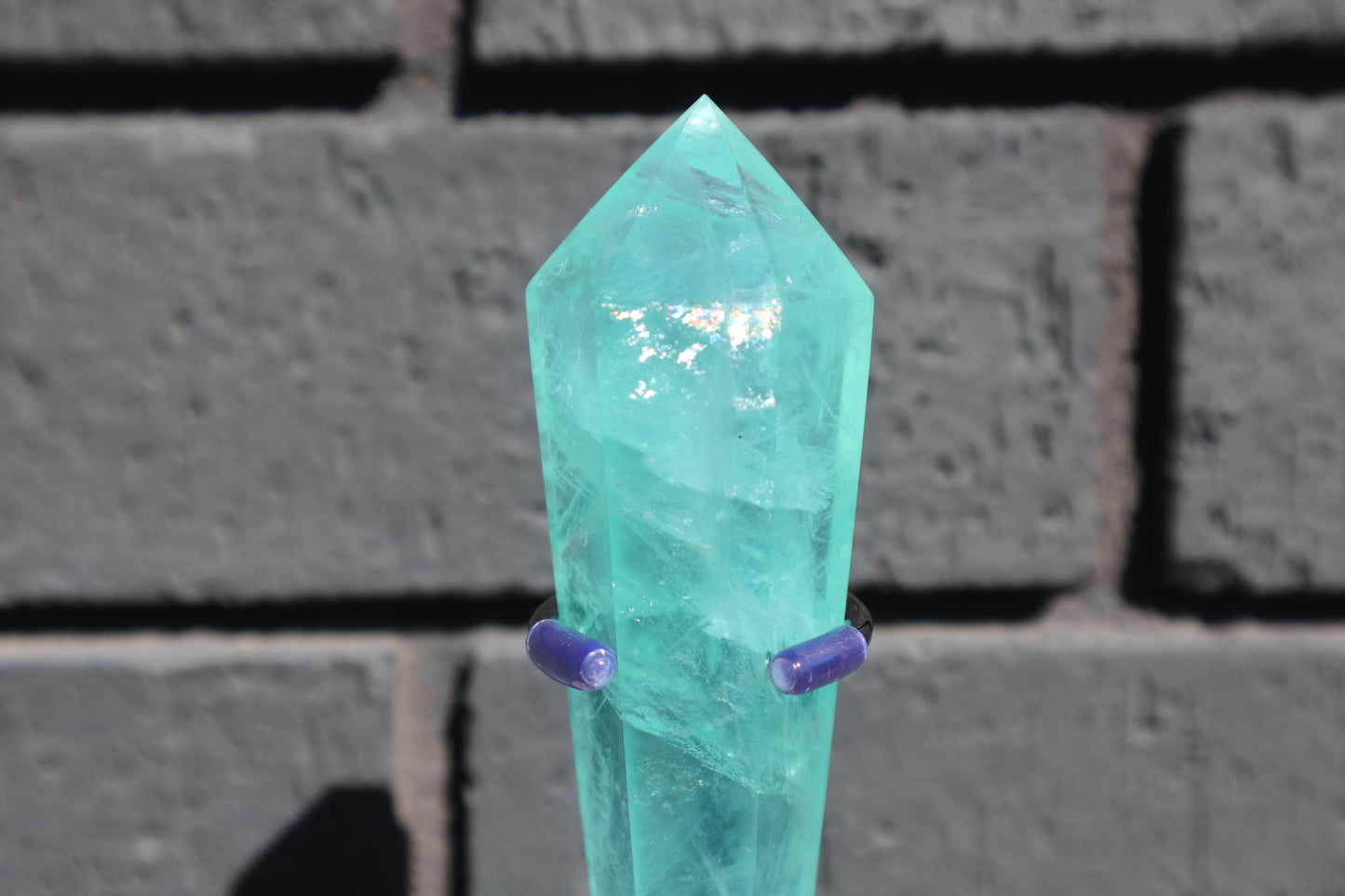 Green Fluorite Wand & Holder GW7