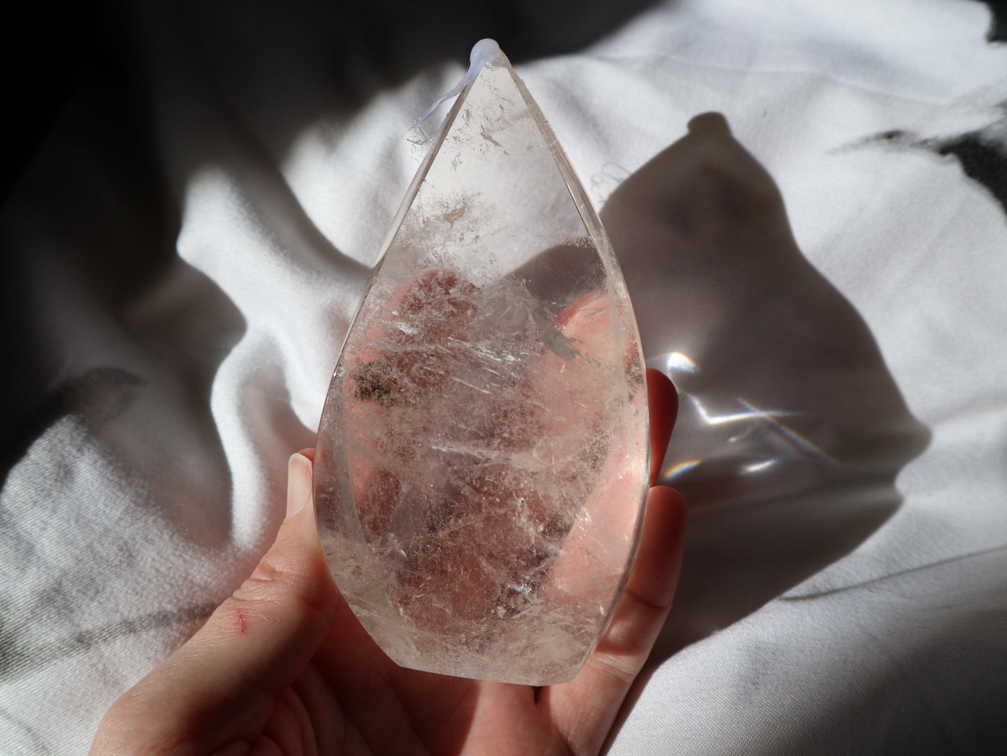 Clear Quartz Flame Carving 491g