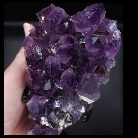 Stunning Amethyst Cluster from Brazil on custom Metal Stand 1.335kg