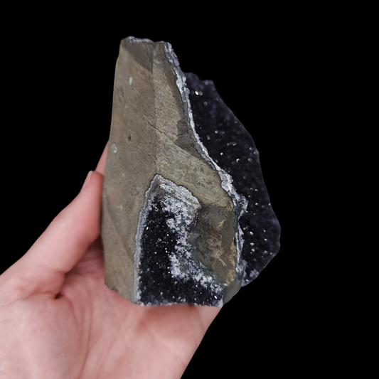 Black Galaxy Amethyst Cutbase 771g