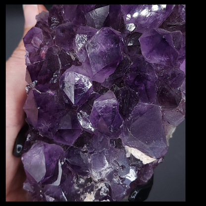 Stunning Amethyst Cluster from Brazil on custom Metal Stand 1.335kg