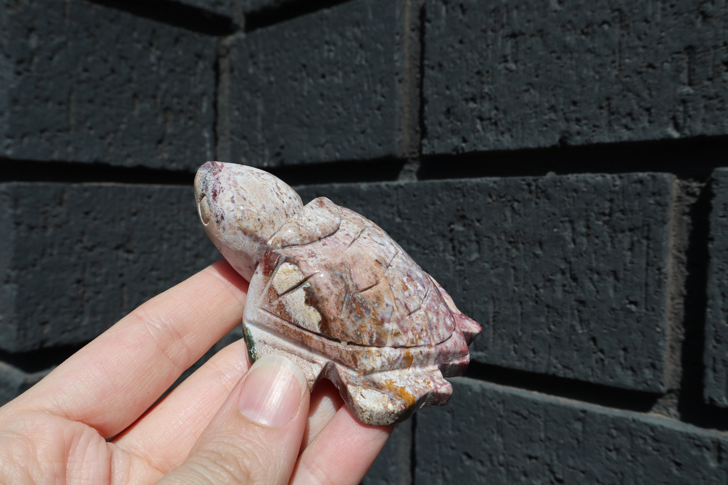 Ocean Jasper Turtle Carving 120g