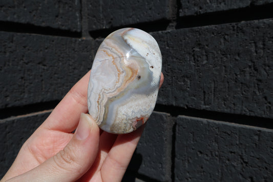 Mexican Crazy Lace Agate Palm Stone MP8