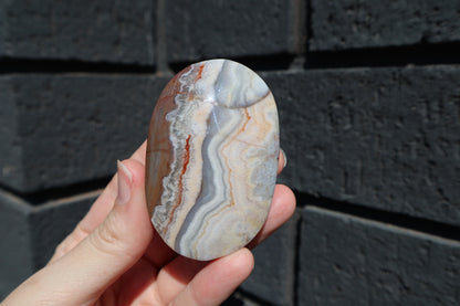 Mexican Crazy Lace Agate Palm Stone MP9