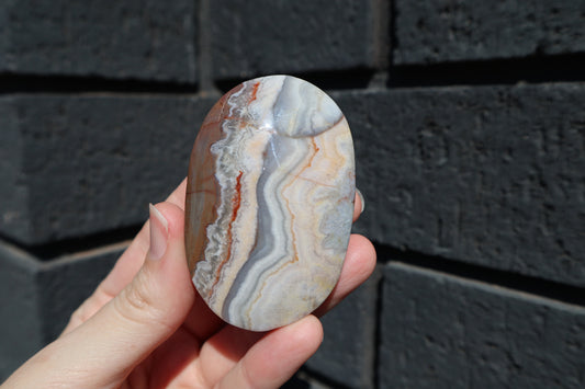 Mexican Crazy Lace Agate Palm Stone MP9