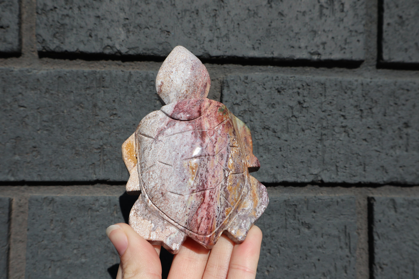 Ocean Jasper Turtle Carving 253g