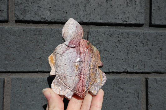 Ocean Jasper Turtle Carving 253g