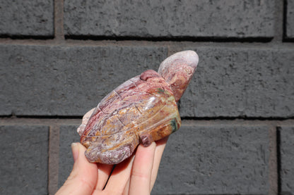 Ocean Jasper Turtle Carving 253g