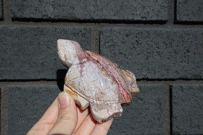 Ocean Jasper Turtle Carving 253g