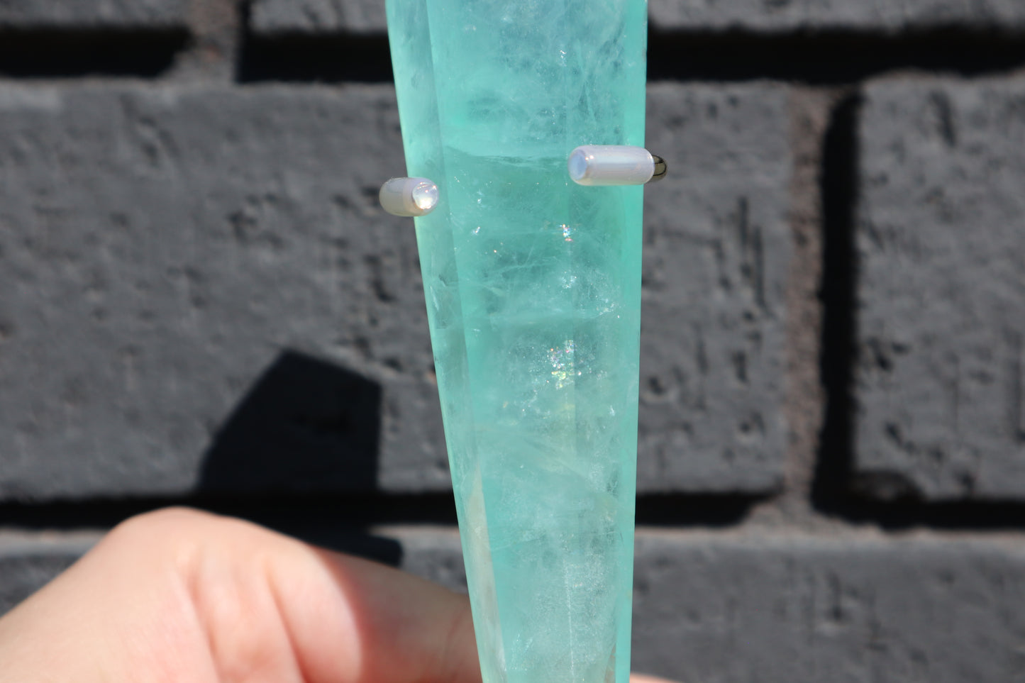 Green Fluorite Wand & Holder GW4