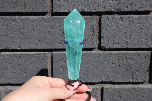 Green Fluorite Wand & Holder GW7