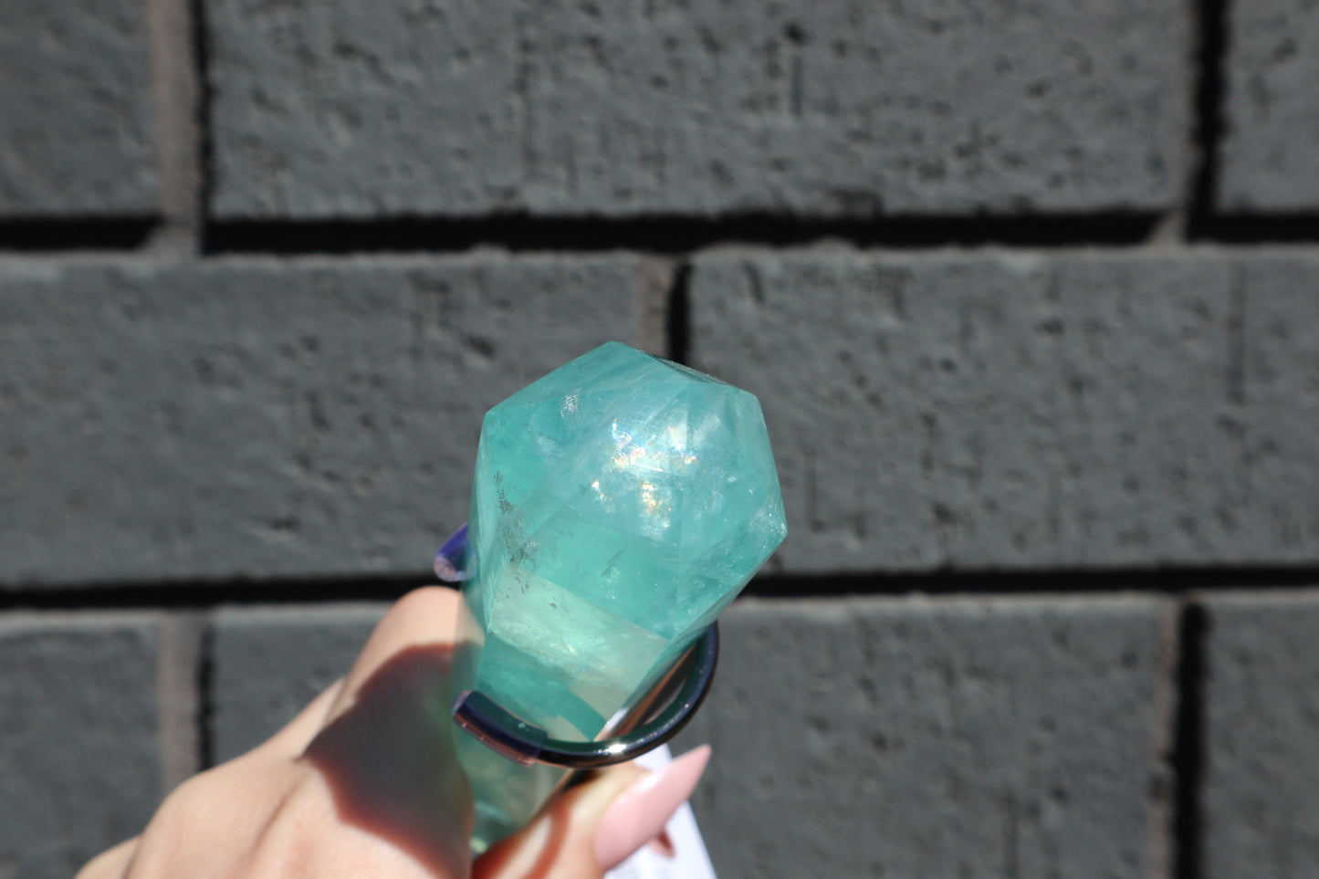 Green Fluorite Wand & Holder GW7