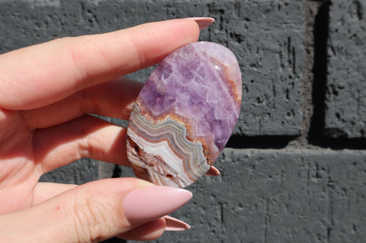 Amethyst & Crazy Lace Palm Stone AP6