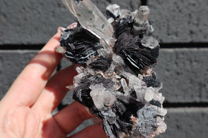 Large Specularite Specimen with Stand