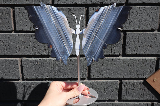Agate Butterfly Wings on Custom Stand