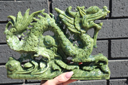 Incredible Jade Dragon Carving 3.42kg