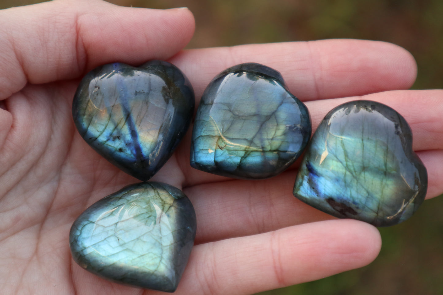 Flashy Lab Heart Carvings