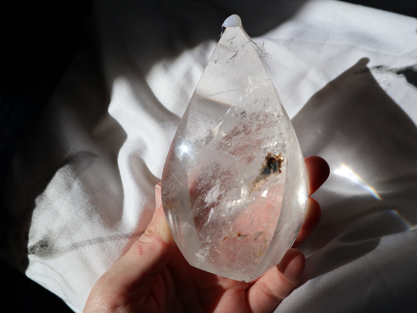 Clear Quartz Flame Carving 491g