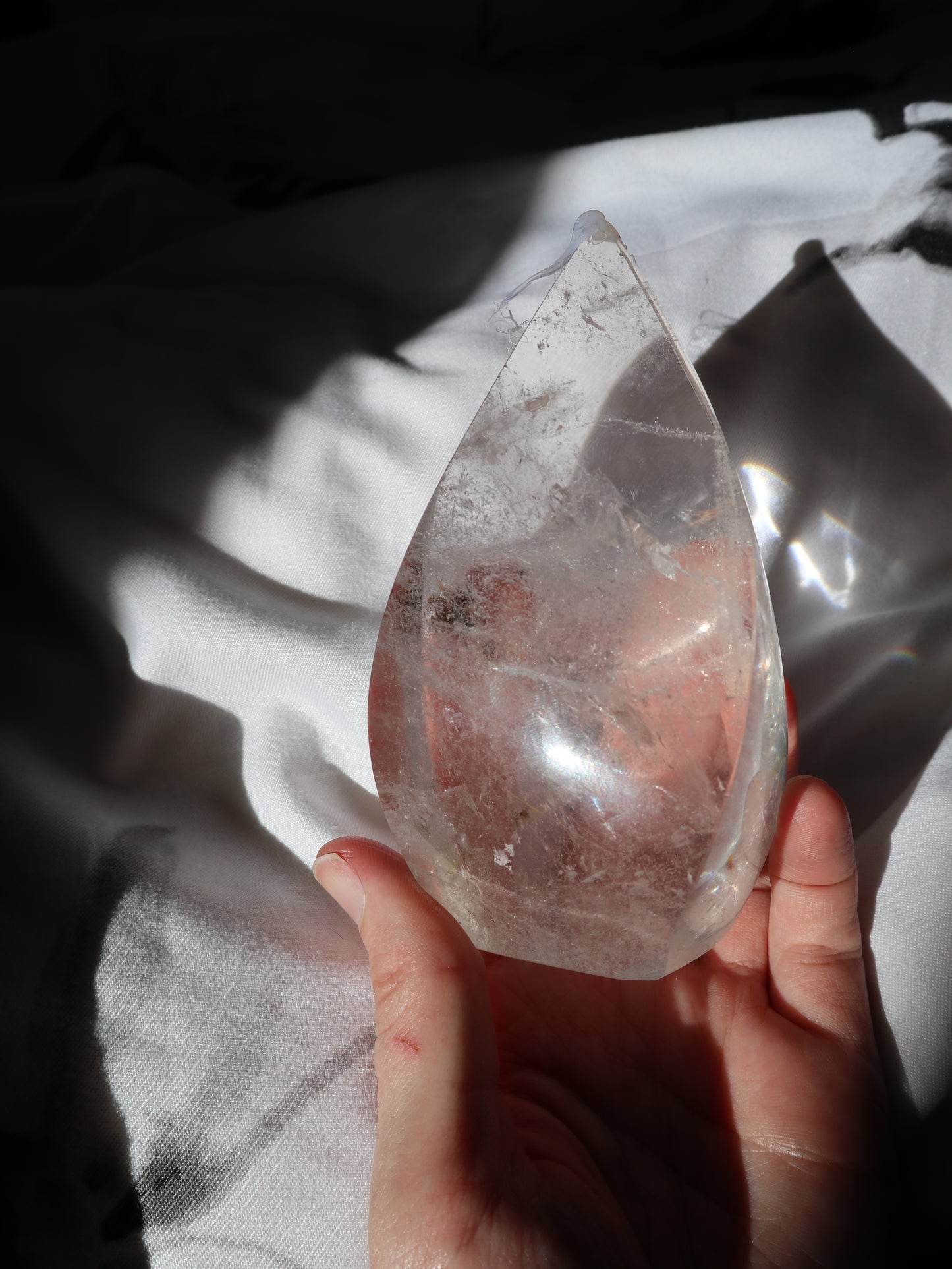 Clear Quartz Flame Carving 491g