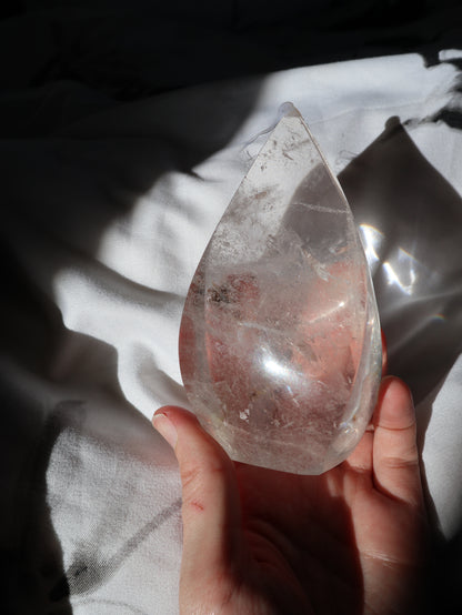 Clear Quartz Flame Carving 491g